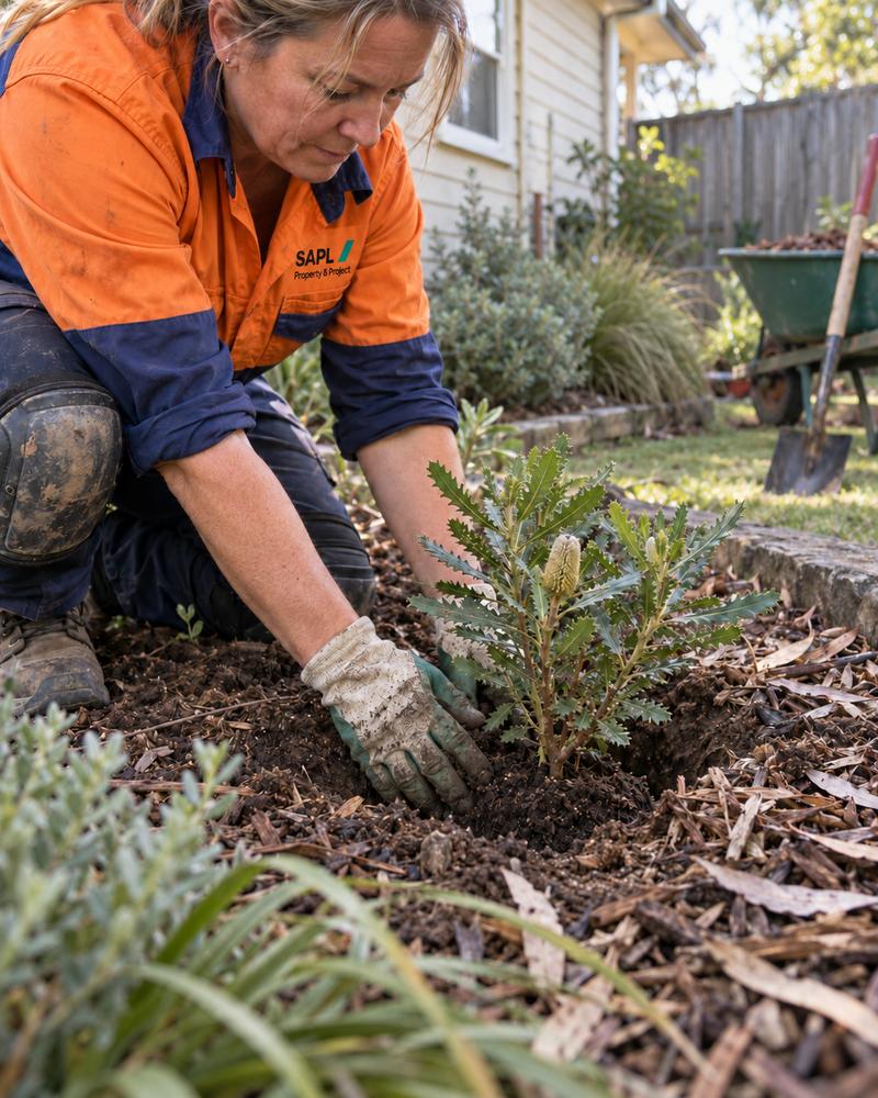 Planting a native banksia