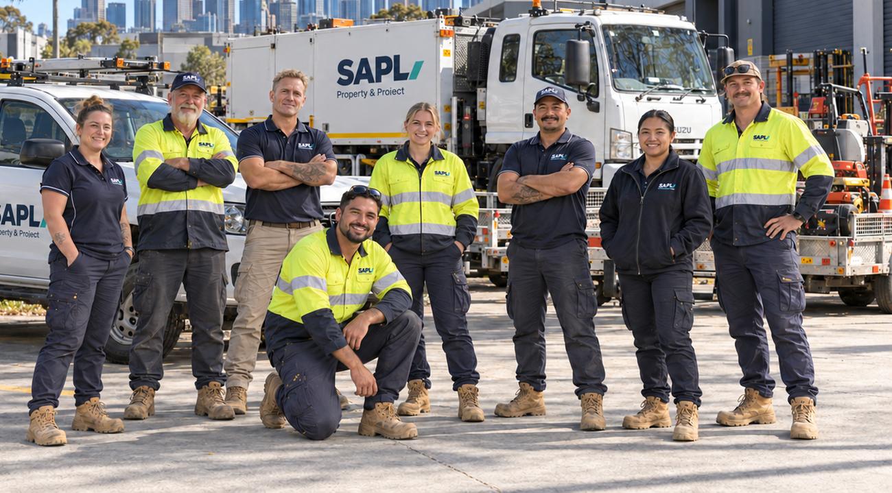 The SAPL team with vehicles and equipment